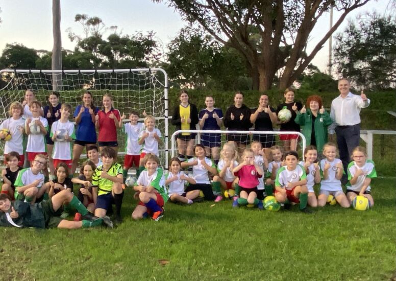 Community Support Program allows Adamstown Rosebud Junior Football Club to kick goals with Newcastle Racecourse CEO, Duane Dowell